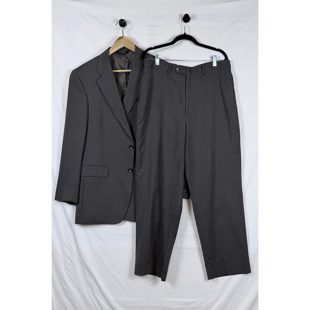 Jos A Bank Suit 40R 34x28 100% Wool Gray Executive Professional Preppy Wedding